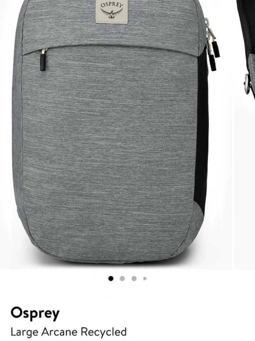 Osprey Arcane Large Recycled Polyester Commuter Backpack Gray Black Commuter